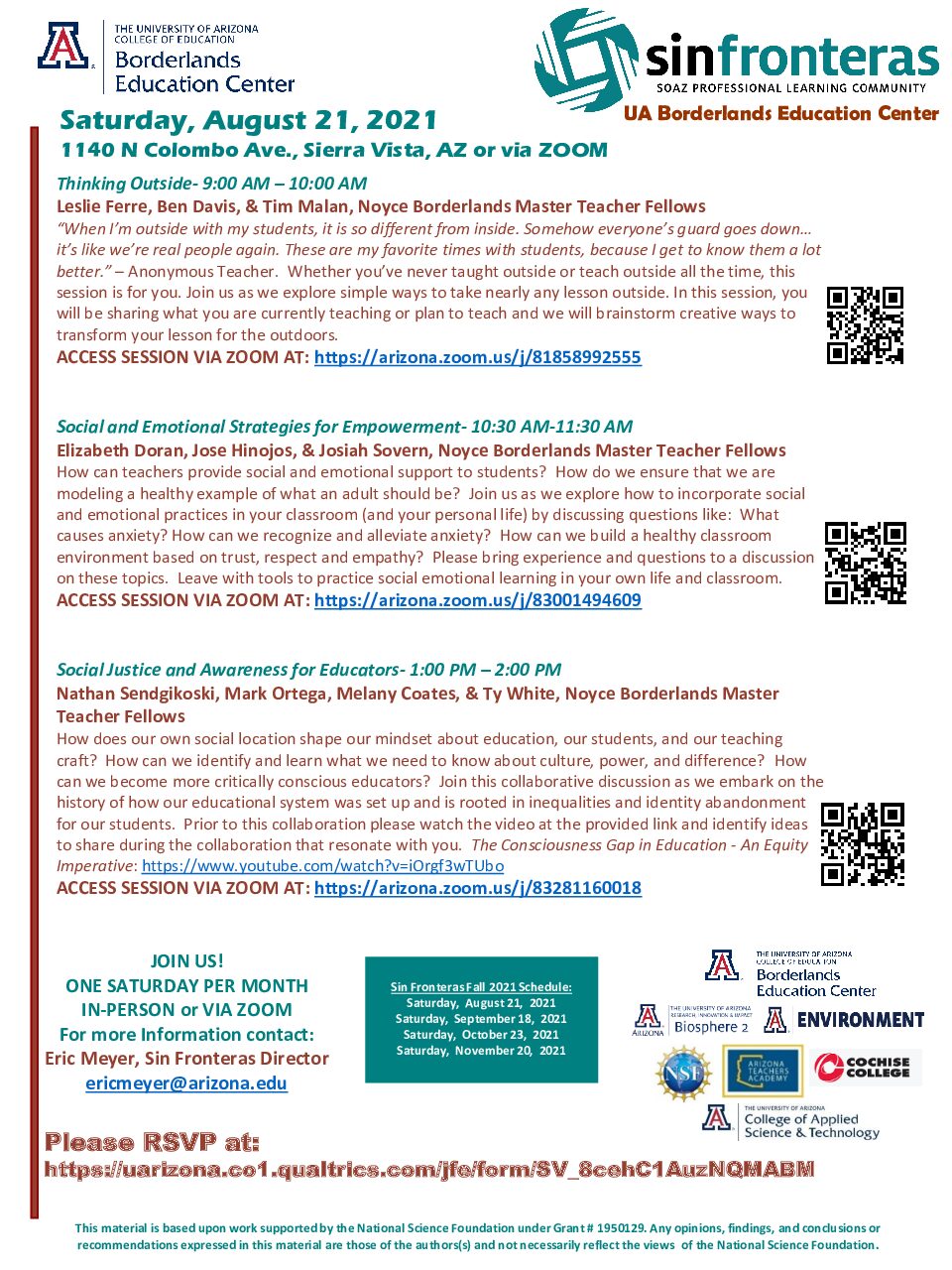 August Sin Fronteras - Tucson Regional Educator Collaborative